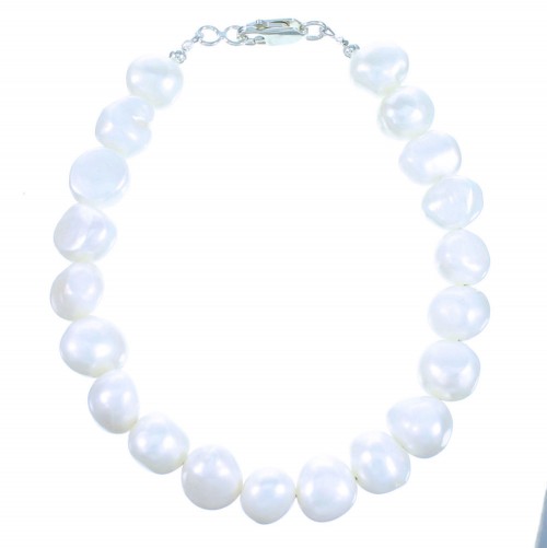 Fresh Water Pearl Sterling Silver Bead Bracelet SX113979