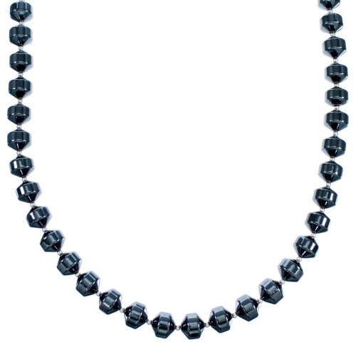 Sterling Silver Hematite Bead Necklace RX114380