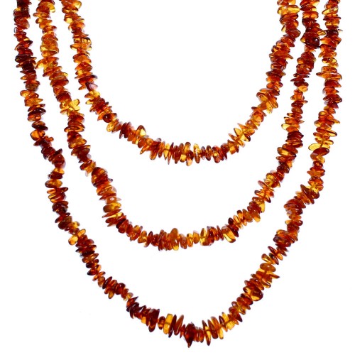 77-3/4" Amber Southwestern Layering Bead Necklace LX114359