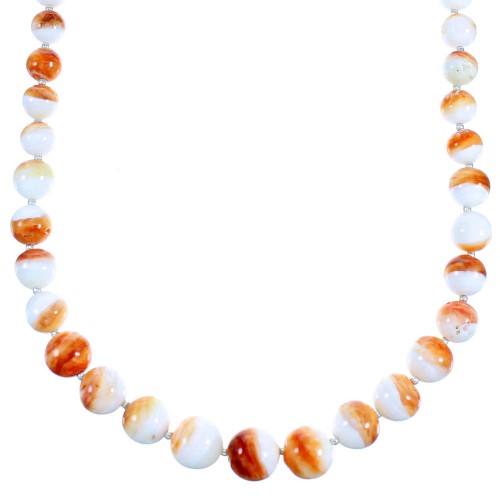 Sterling Silver Southwestern Oyster Shell Bead Necklace LX114449