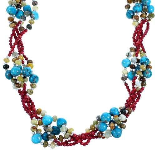 Multicolor 5-Strand Southwest Bead Necklace Jewelry RX114458