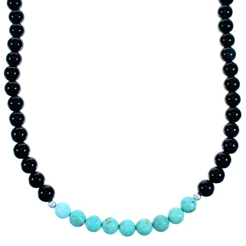 Multicolor Genuine Sterling Silver Bead Necklace RX114622