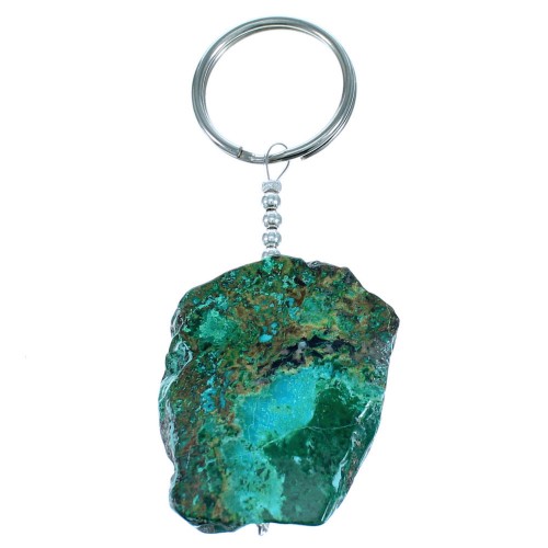 Chrysocolla Sterling Silver Key Chain RX114900