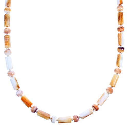 Sterling Silver And Oyster Shell Bead Necklace SX115284