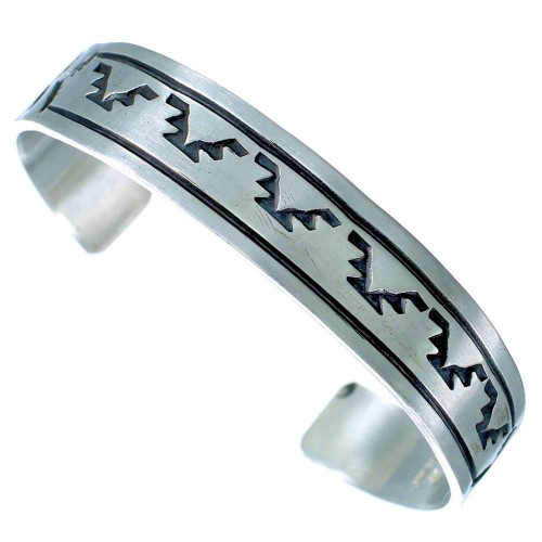 Native American Sterling Silver Cuff Bracelet BX115793