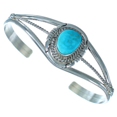 Turquoise American Indian Sterling Silver Cuff Bracelet BX115814