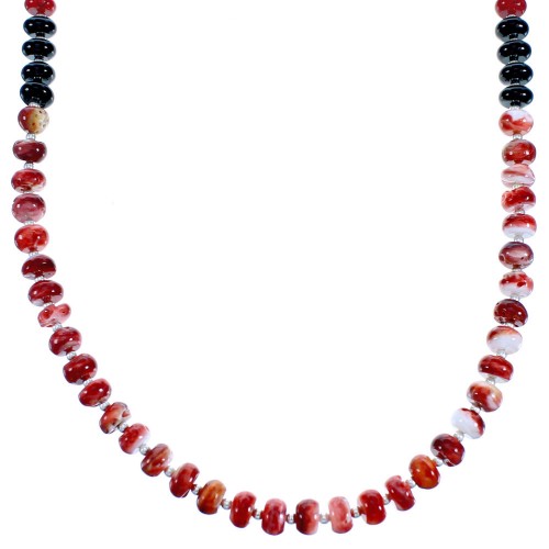 Southwestern Multicolor Genuine Sterling Silver Bead Necklace DX115896