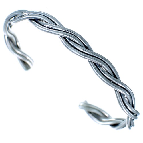Twisted Sterling Silver Native American Cuff Bracelet ZX115993