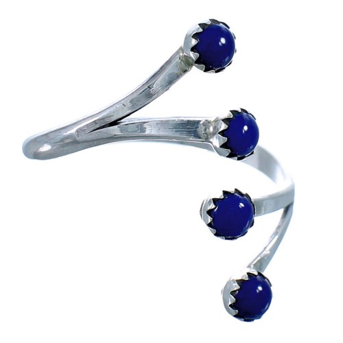 Lapis Navajo Sterling Silver Adjustable Ring Size 10,11,12  BX116091