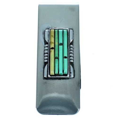 Sterling Silver Turquoise Southwest Money Clip DX117295