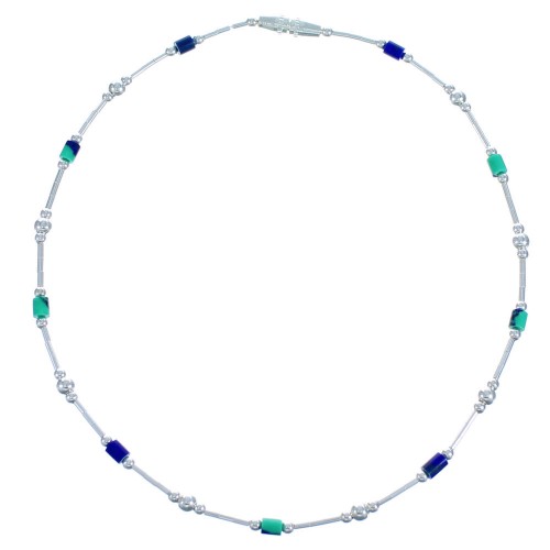 Genuine Hand Strung Liquid Silver & Azurite Bead Anklet CS117764