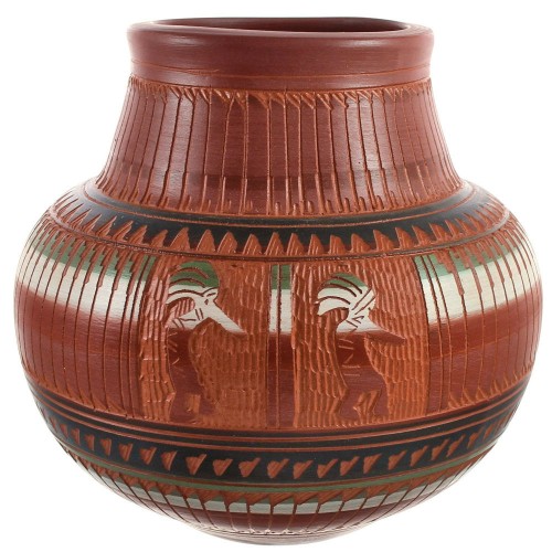 Navajo Kokopelli Hand Crafted Pottery By Artist Bernice Watchman Lee CB118815