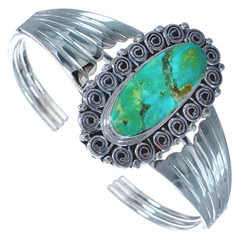 Turquoise Sterling Silver Navajo Cuff Bracelet BX118895