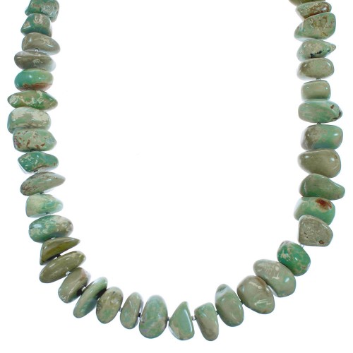 Sterling Silver Southwest Turquoise Bead Necklace BX119743