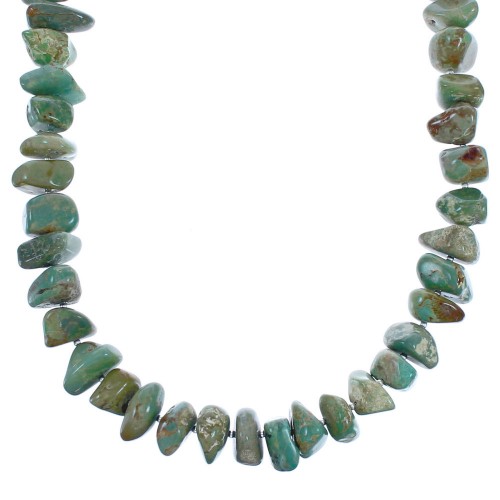 Turquoise Southwest Sterling Silver Bead Necklace BX119745