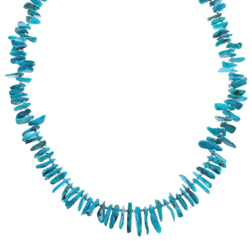 Southwest Turquoise and Sterling Silver Bead Necklace BX119760