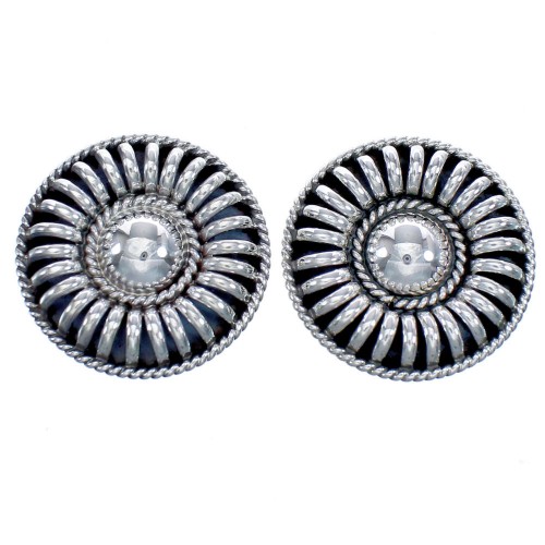 Navajo Authentic Sterling Silver Post Earrings RX119246