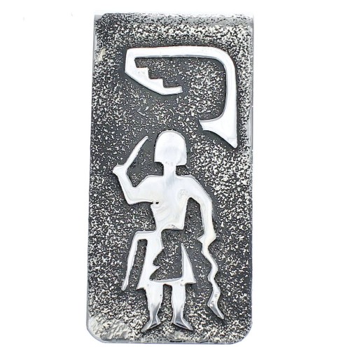 Navajo Kachina Figure Sterling Silver Money Clip BX120431