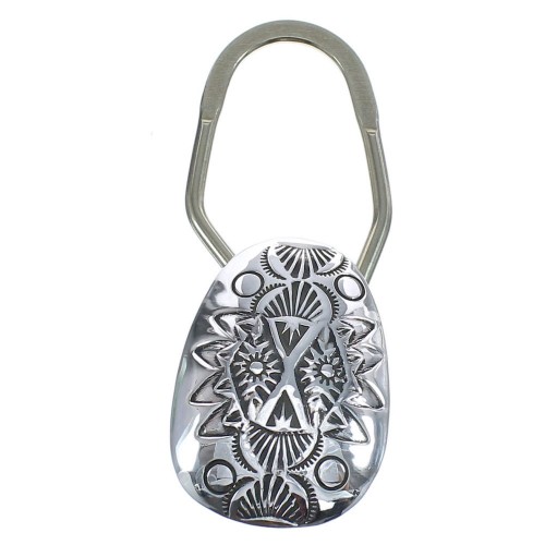 Genuine Sterling Silver Navajo Design Key Chain BX120456