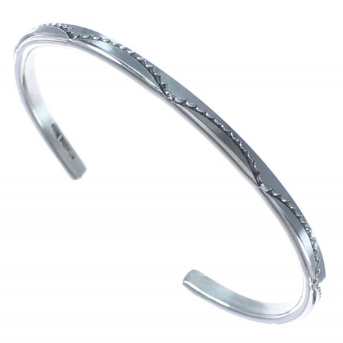 Genuine Sterling Silver Navajo Cuff Bracelet BX120357