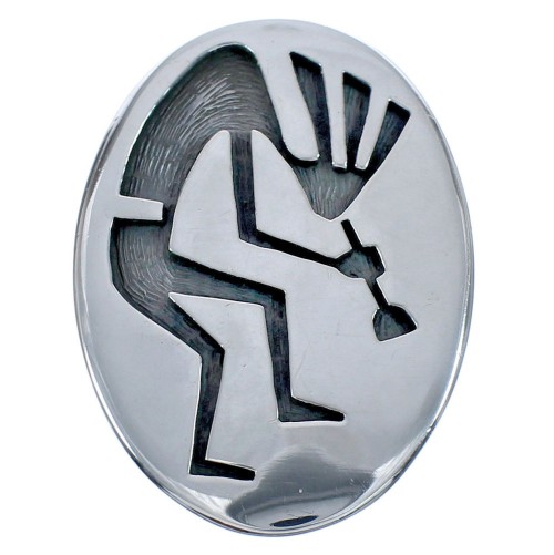 Hopi Kokopelli Genuine Sterling Silver Overlay Pin BX120264