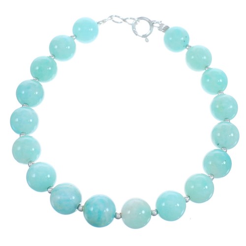 Anden Opal Sterling Silver Bead Bracelet KX120997