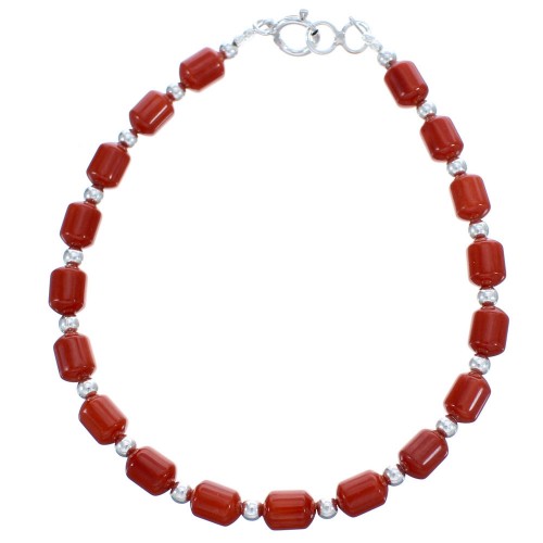 Southwest Coral Bead Bracelet KX121065