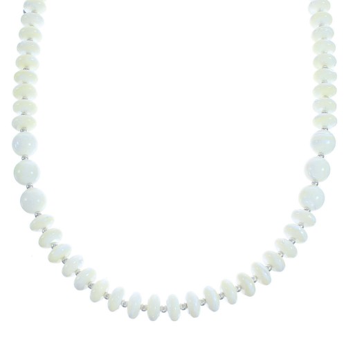 Mother Of Pearl Bead Necklace KX121008