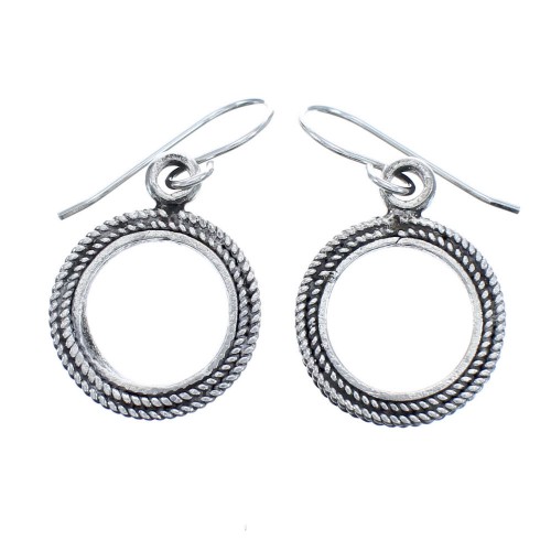 Navajo Sterling Silver Hook Dangle Earrings KX121124