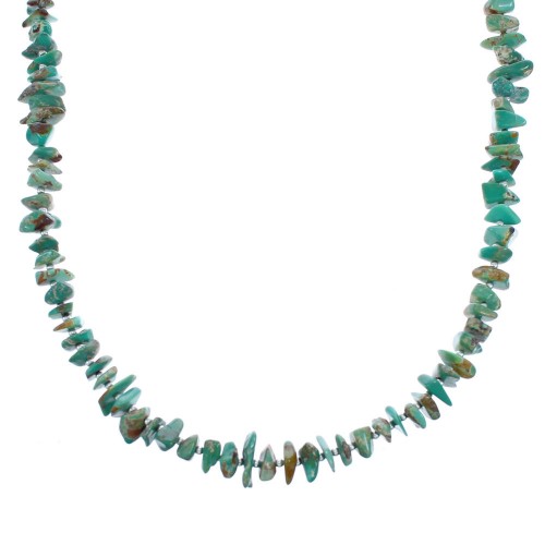 Turquoise Sterling Silver Bead Necklace JX121621