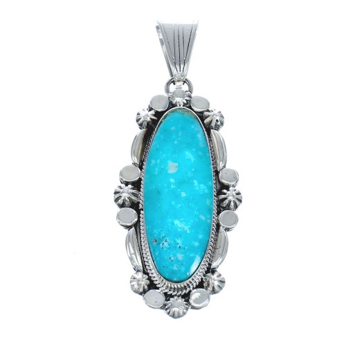 Turquoise Sterling Silver Navajo Pendant AX121448