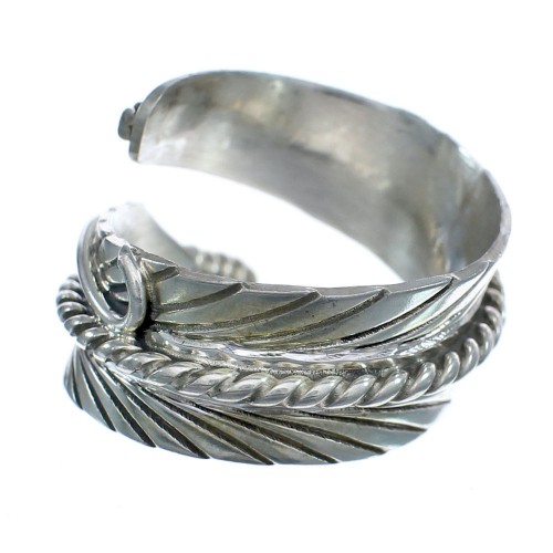 American Indian Authentic Sterling Silver Feather Ring Size 10-1/4 AX122041