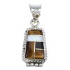 Southwest Multicolor Inlay And Silver Pendant YX70782