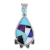 Multicolor And Sterling Silver Southwest Slide Pendant YX67826