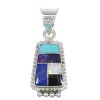 Sterling Silver And Multicolor Inlay Southwestern Pendant YX67841