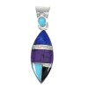 Sterling Silver And Multicolor Inlay Southwest Slide Pendant YX67848