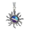 Sun Sterling Silver And Multicolor Inlay Southwest Pendant YX67856