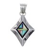 Authentic Sterling Silver Multicolor Inlay Pendant RX70671