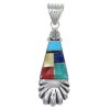 Multicolor And Genuine Sterling Silver Southwest Pendant YX68147