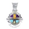 Sterling Silver And Multicolor Southwest Slide Pendant YX68179