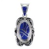 Sterling Silver And Lapis Southwest Slide Pendant YX67393