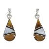 Multicolor Sterling Silver Southwest Tear Drop Post Dangle Earrings YX70853