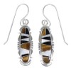 Southwest Multicolor Silver Hook Dangle Earrings YX70905