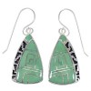 Southwest Turquoise Genuine Sterling Silver Hook Dangle Earrings YX79084