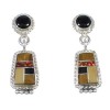 Sterling Silver Southwest Multicolor Post Dangle Earrings WX71646