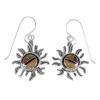 Multicolor Sterling Silver Sun Southwest Hook Dangle Earrings WX71653