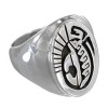 Navajo Calvin Peterson Bear Water Wave Sterling Silver Ring Size 10-1/4 QX81294