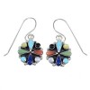 Sterling Silver Multicolor Southwest Hook Dangle Earrings YX71089