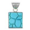 Turquoise And Genuine Sterling Silver Pendant YX73884