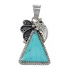 Silver Southwestern Turquoise Pendant AX78405